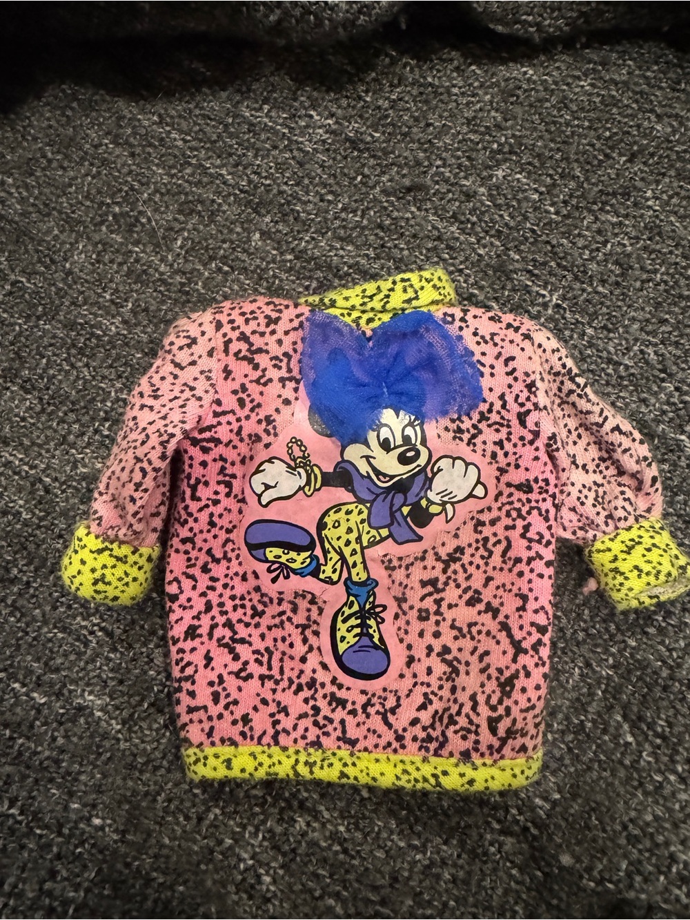 Barbie Disney Minnie Mouse Pink with Neon Yellow Trim Costume Top
